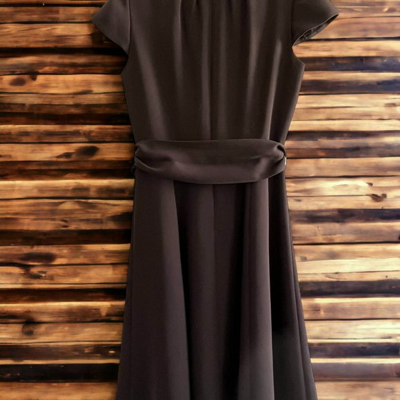 ISABELLA DEMARCO Deep Brown‎ Belted Dress Size 6 - Picture 4 of 12